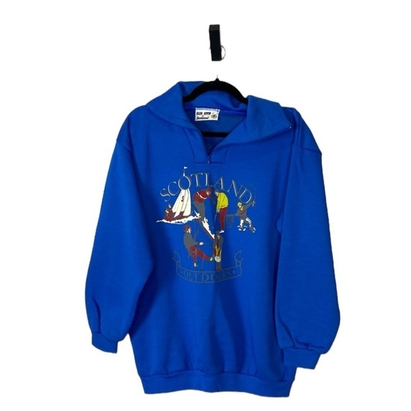 Vintage glen appin of scotland half zip graphic fleece - Picture 1 of 5